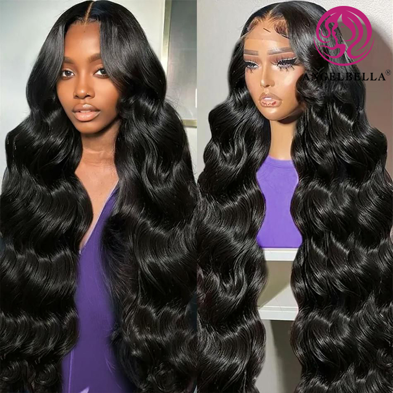 Wholesale 220% Density Virgin Remy HD Glueless Human Hair Lace Frontal Wigs Body Wave Lace Front Wig for Black Women