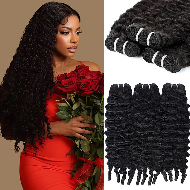 Vendor Wholesale Burmese Curly Bundles Human Hair 8-40 Inch Top Grade Water Wave Bundles 100% Unprocessed Quick Weave Bundles with Spiral Curly End Real Human Hair Extensions