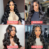 Wholesale 180% Density Raw Hair Glueless Human Hair Wigs Body Wave 13x4 Transparent Lace Front Wigs for Black Women