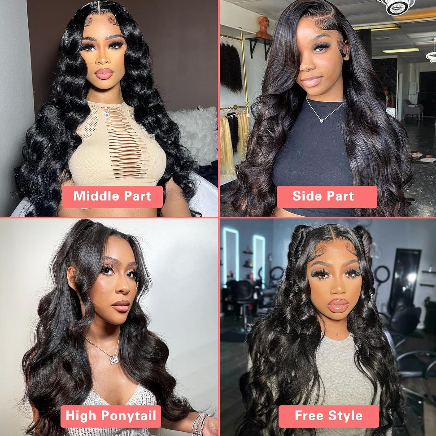 Wholesale 180% Density Raw Hair Glueless Human Hair Wigs Body Wave 13x4 Transparent Lace Front Wigs for Black Women