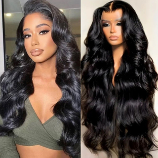 Wholesale Hair Vendor Transparent 180% Density Lace Front Wig Body Wave Human Hair Brazilian Virgin 4x4 Lace Closure Wigs