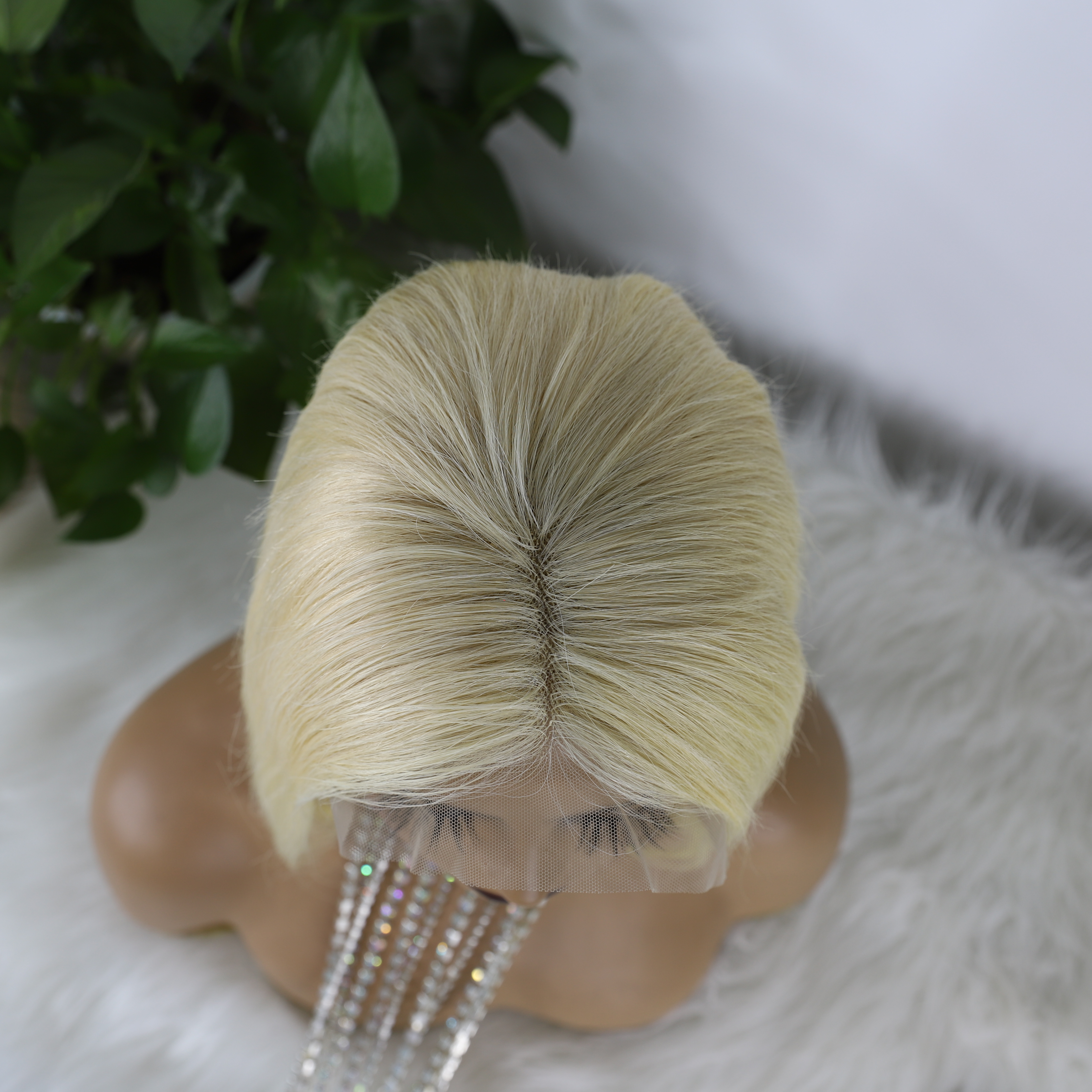 613 Bob Wigs Lace Front Straight Blonde Virgin Hair 10inch Brazilian