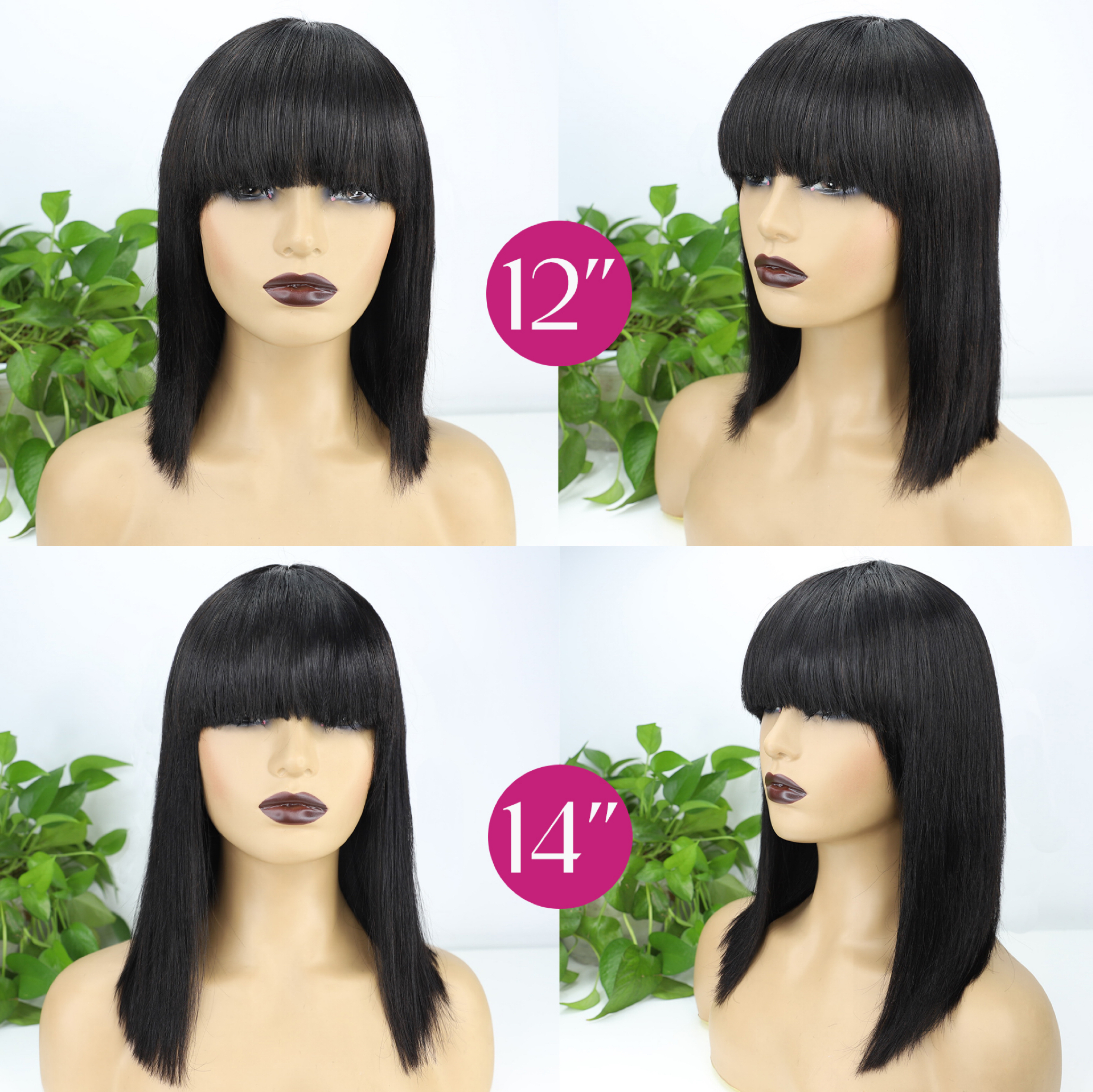 Brazilian Straight Human Hair Wigs Wholesale China Machine Make Wigs Short Human Hair Wigs For Black Women