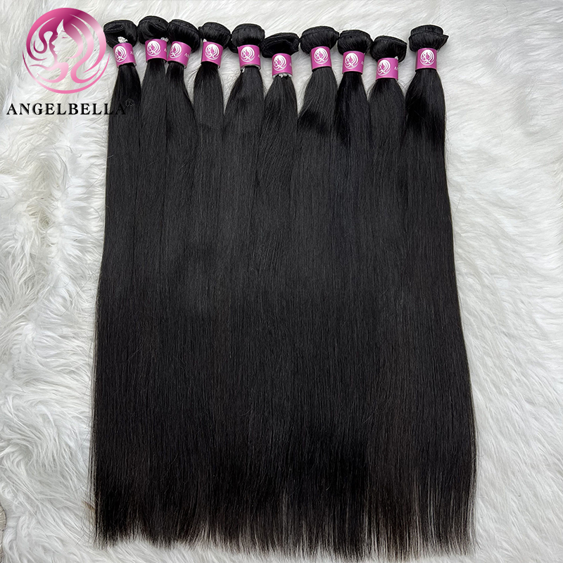 AngelBella Queen Doner Virgin Hair Brazilian Straight Hair Bundles 100% Unprocessed Human Hair Bundles
