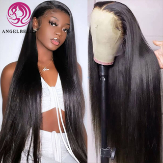 AngelBella Queen Doner Virgin Hair Good HD Lace Quality Human Hair Wig Vendors Wholesale Wigs Human Hair Lace Front Brazilian 30 Inch Full Lace Wig