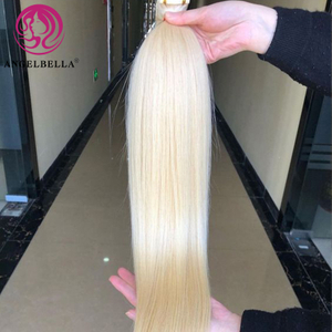 AngelBella Glory Virgin Hair 613 Raw Brazilian Human Hair Bundles Straight Blonde Bundles