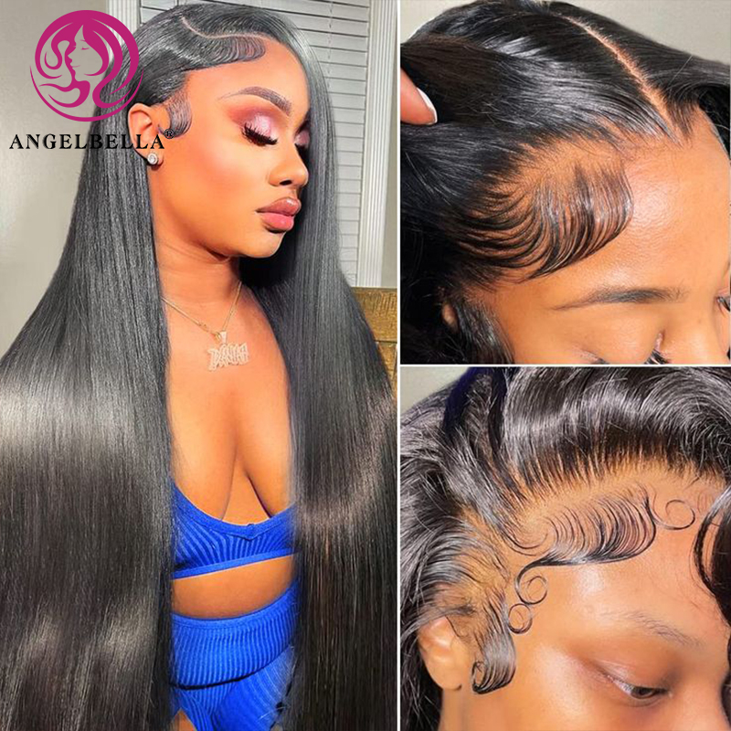 Angelbella Queen Doner Virgin Hair 13X4 Natural Transparen HD Lace Frontal Virgin Human Hair Wigs