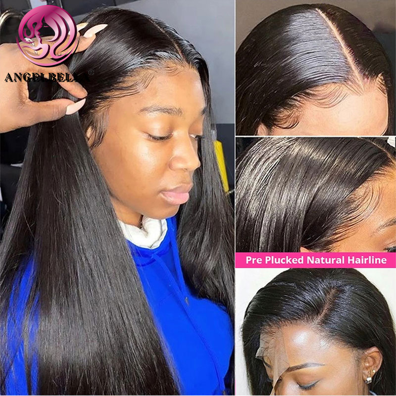 AngelBella DD Diamond Hair Wholesale Brazilian Human Hair Lace Wig Pre Plucked Lace Front HD Lace Frontal Wigs