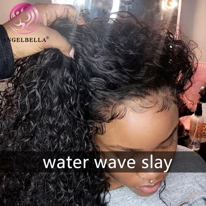 AngelBella DD Diamond Hair 13x4 HD Lace Frontal Wig Water Wave Lace Front Human Hair Wigs