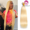 AngelBella Glory Virgin Hair Honey 613 Blonde Straight 8-30 Inch Brazilian Raw Human Hair Bundles