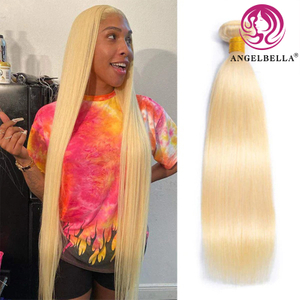 AngelBella Glory Virgin Hair 613# Bloned Straight Raw Human Hair Extensions Cuticle Aligned Hair Bundles