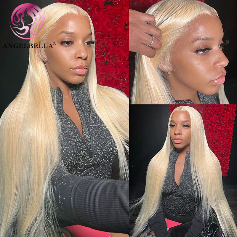 AngelBella Glory Virgin Hair 613 Brazilian Raw Human Hair Straight Blonde Bundles 