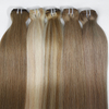 AngelBella Brazilian Hair Weft 100% Raw Virgin Cuticle Aligned Bone StraightLight Color Natural Hand Tied Styles Soft Hand Tied