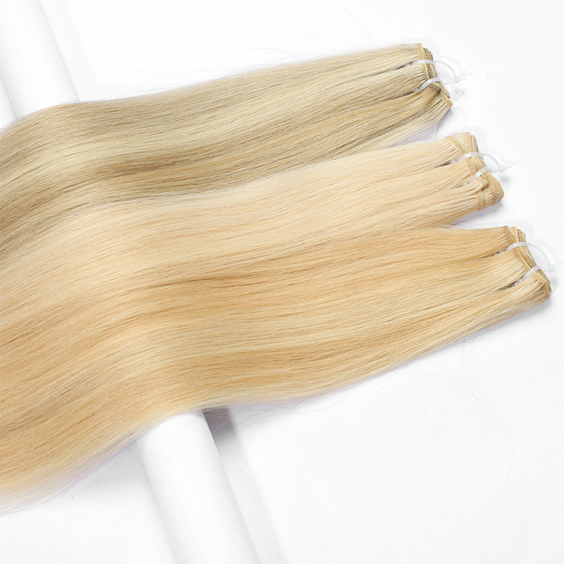 Wholesale Raw Virgin Hair Extensions 100% Raw Virgin Bone Straight Brazilian Hair Weft Hand Tied Cuticle Aligned Natural Style