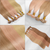100% Raw Virgin Human Hair I-tip Tape Extensions Cuticle Aligned Bone Straight I-tip Tape Hair Wholesale