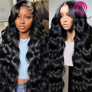180% Density 40 Inch Glueless Human Hair Wigs Vendors Swiss HD Body Wave Long Lace Front Wig for Black Women