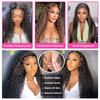 AngelBella Natural Color Jerry Curly 4x4 Long Virgin Remy Hair Wig HD Transparent Glueless Human Hair Lace Closure Wig
