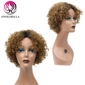 Deep Curly Short Wigs 10 Inches Human Hair Curly Wigs Remy Hair Wig for Black Women