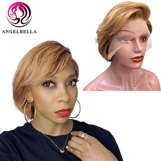 Short Remy Hair Lace Front Human Hair Wigs for Black Women