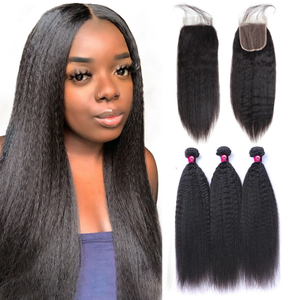 Microlinks Kinky Straight Hair Bundles Kinky Straight Human Hair for Crochet