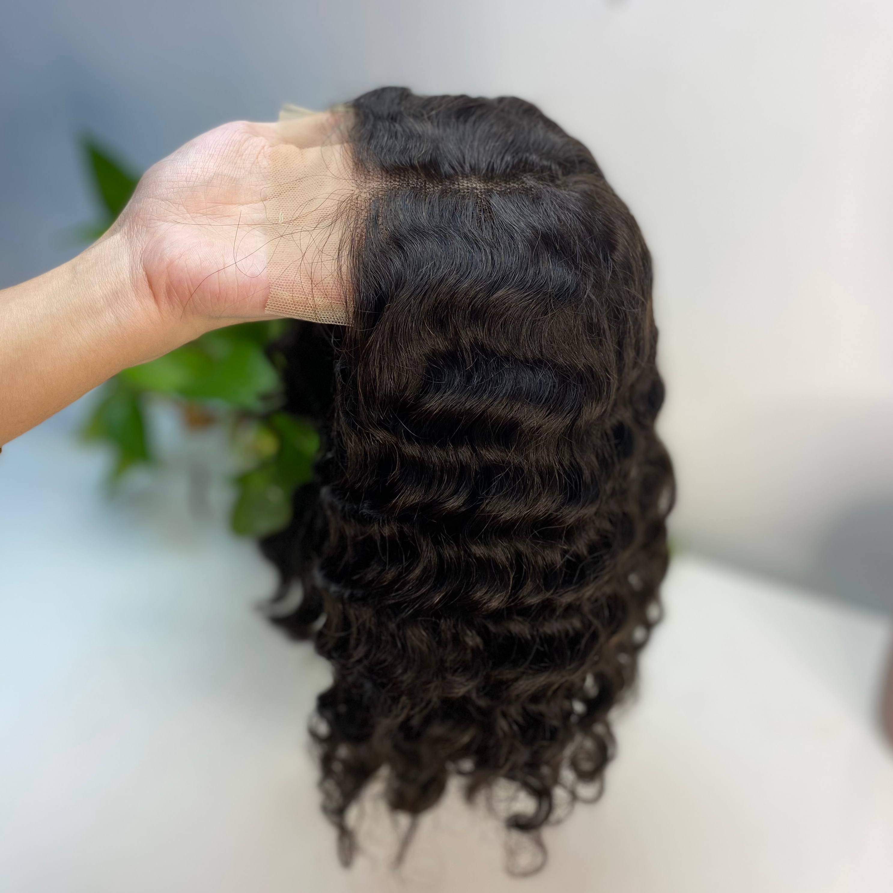Deep Wave Lace Closure Wig Human Hair Bob Wigs for Black Women