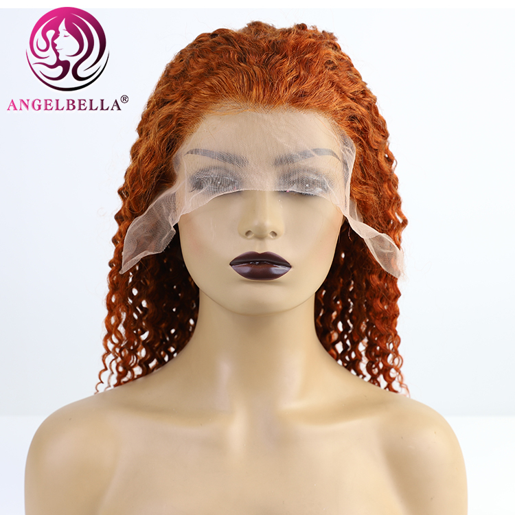 Jerry Curly Human Hair Curly Wigs Ginger Orange