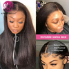 AngelBella DD Diamond Hair 13X4 Kinky Straight 1B# Raw Human Hair Cuticle Aligned Hair HD Lace Wigs