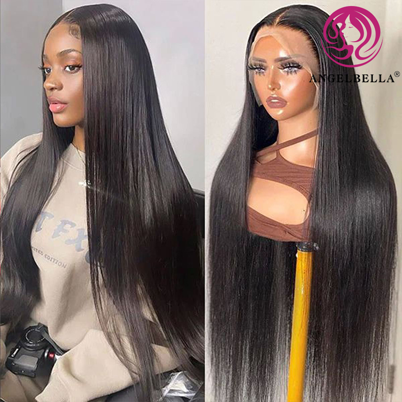 AngelBella Queen Doner Virgin Hair Good HD Lace Quality Human Hair Wig Vendors Wholesale Wigs Human Hair Lace Front Brazilian 30 Inch Full Lace Wig