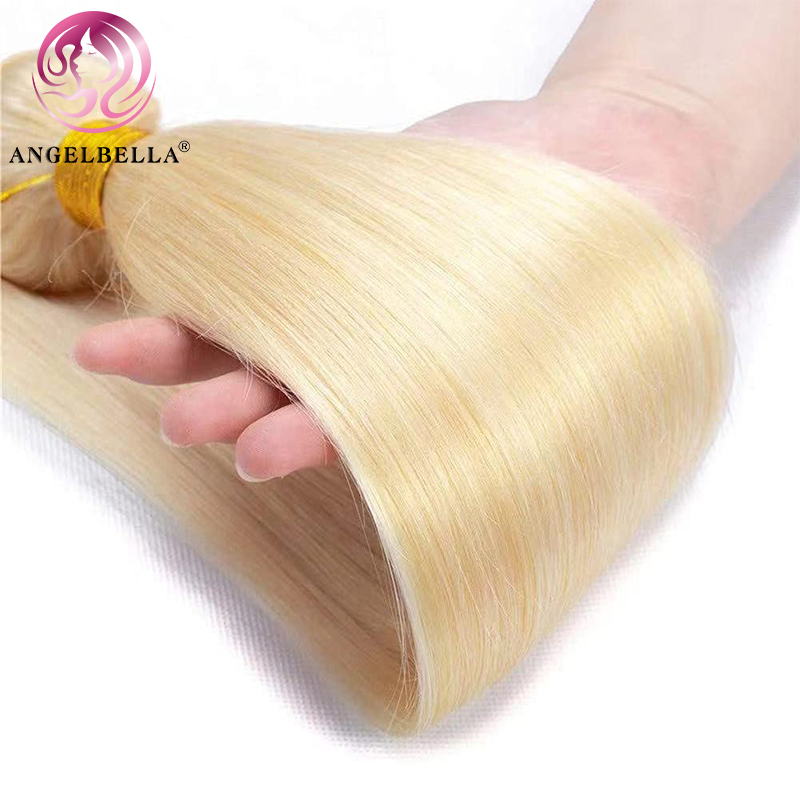 Angelbella Queen Doner Virgin Hair 613 Straight Brazilian Human Hair Weave Bundles 