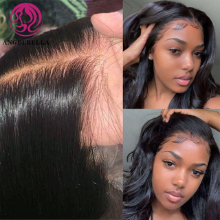 AngelBella Glory Virgin Hair Raw Human Hair 13X4 Loose Deep Wave Hd Full Lace Front Wigs For Black Women