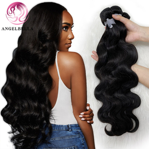 Factory Wholesale Virgin Hair Vendor Natural Black Remy Human Hair Extensions Body Wave Double Drawn Human Hair Weave Bundles