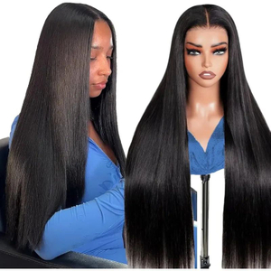 AngelBella Transparent Lace Front Wig for Black Women Bone Straight Lace Human Hair Wig Raw Cambodian Cuticle Aligned Hair Wigs