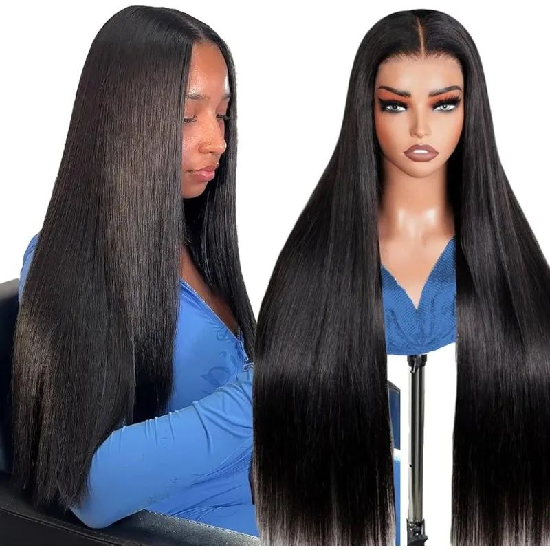AngelBella Transparent Lace Front Wig for Black Women Bone Straight Lace Human Hair Wig Raw Cambodian Cuticle Aligned Hair Wigs