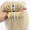 Wholesales Brazilian Hair Weft 100% Raw Virgin Cuticle Aligned Bone Straight Soft Hand Tied Styles Dyed Light Color Natural