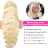  Angelbella High Quality 180% Density 30 Inch Glueless Body Wave Lace Front Wig Vendors 613 Blonde Human Hair Wigs for Black Women