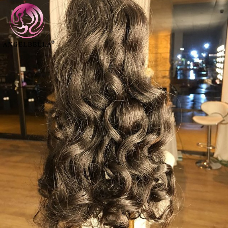 AngelBella 100% Virgin Human Hair High Density Raw Peruvian Hair Unprocessed Body Wave Bundles