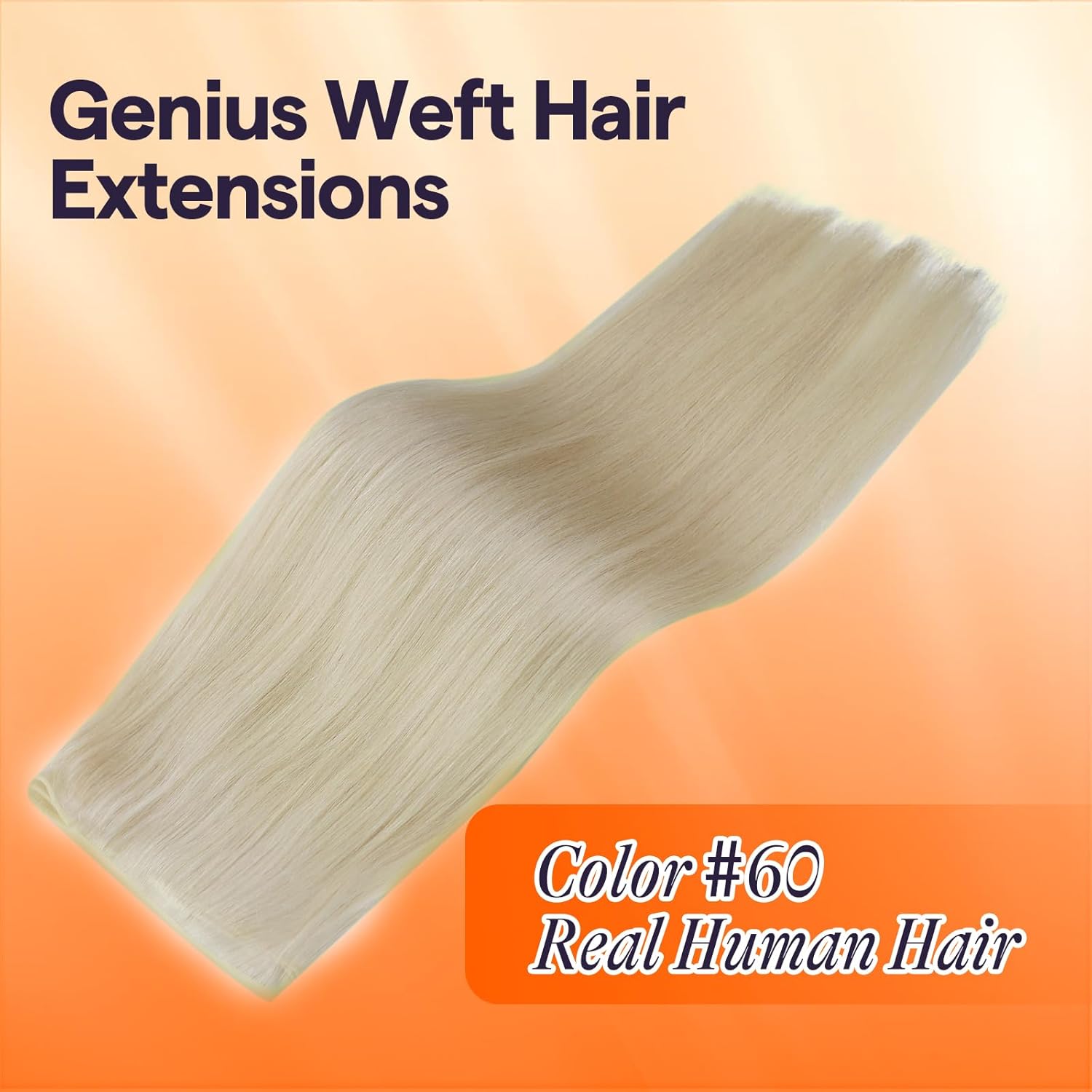 Full Shine Genius Weft Hair Extensions Human Hair Hand Tied Weft Human Hair Extensions 12-30 Inch 100G Extensions Remy Hair Blonde Soft Silky Hair Sew In Extensions For Women