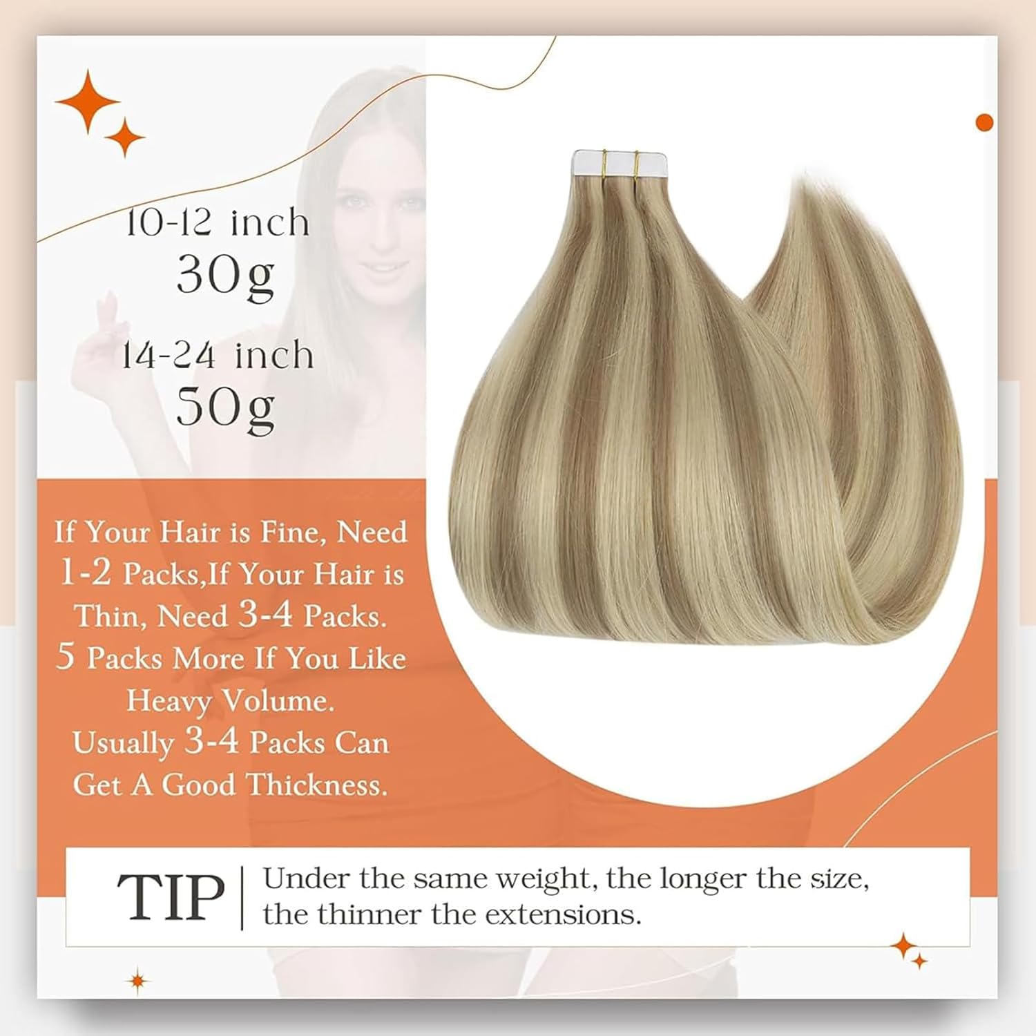 Angelbella Tape in Hair Extensions Real Human Hair 22Inch Color 16 Highlighted 22 Blonde Hair Extensions Tape in 100Gram Pu Tape ins Human Hair Seamless Skin Weft Extension Natural Hair