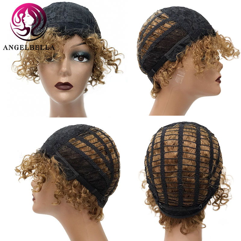 Deep Curly Short Wigs 10 Inches Human Hair Curly Wigs Remy Hair Wig for Black Women