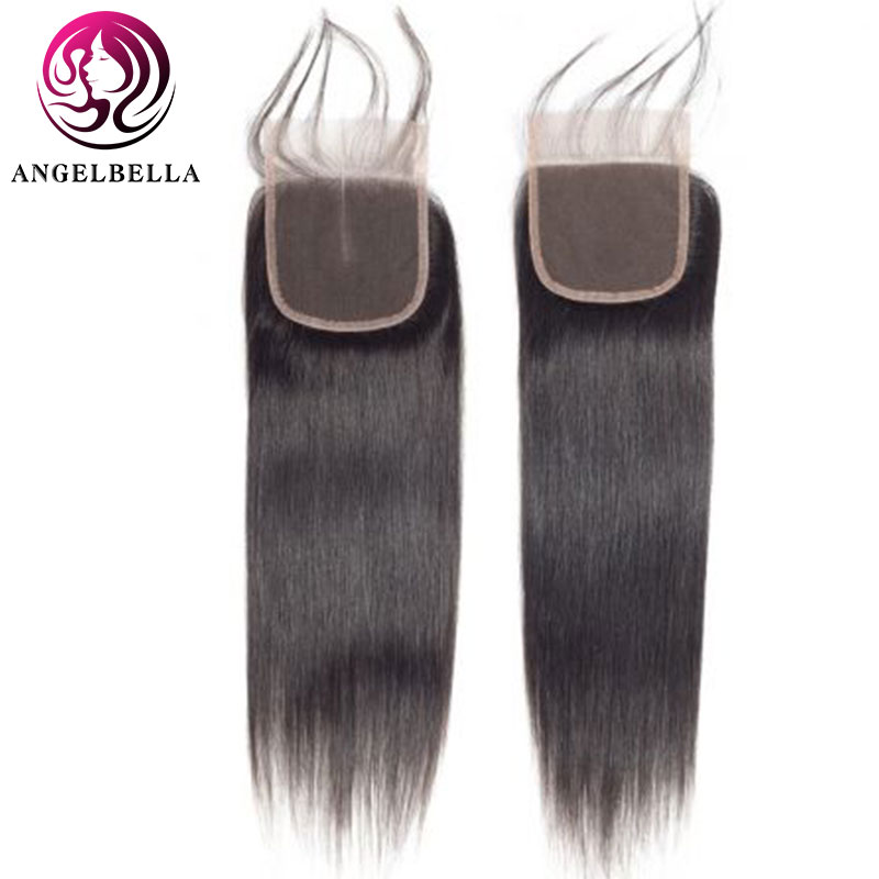 Bone Straight Hair Lace Closure Sew in Side Part Straight Hair Closure with Baby Hairs