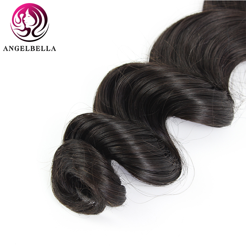 Remy Hair Extensions Natural Black Color Loose Wave Hair Weave Bundle For Black Women 