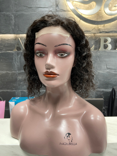 Angelbella Curly Human Hair Wigs Water Wave Closure Wig Wet 
