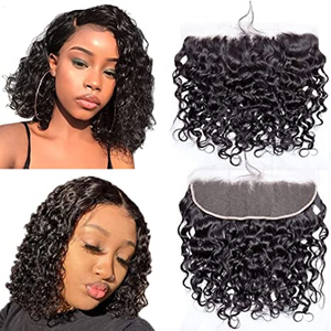 Angelbella High Quality Water Wave HD Swiss Lace Frontal 13x4 Natural Hairline Lace Front Human Hair