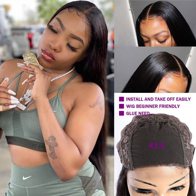 HD Transparent Lace Frontal Closure Lace Closure Wigs Human Hair
