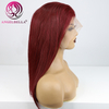 99J Red Burgundy Colored Hair Wig Bone Straight