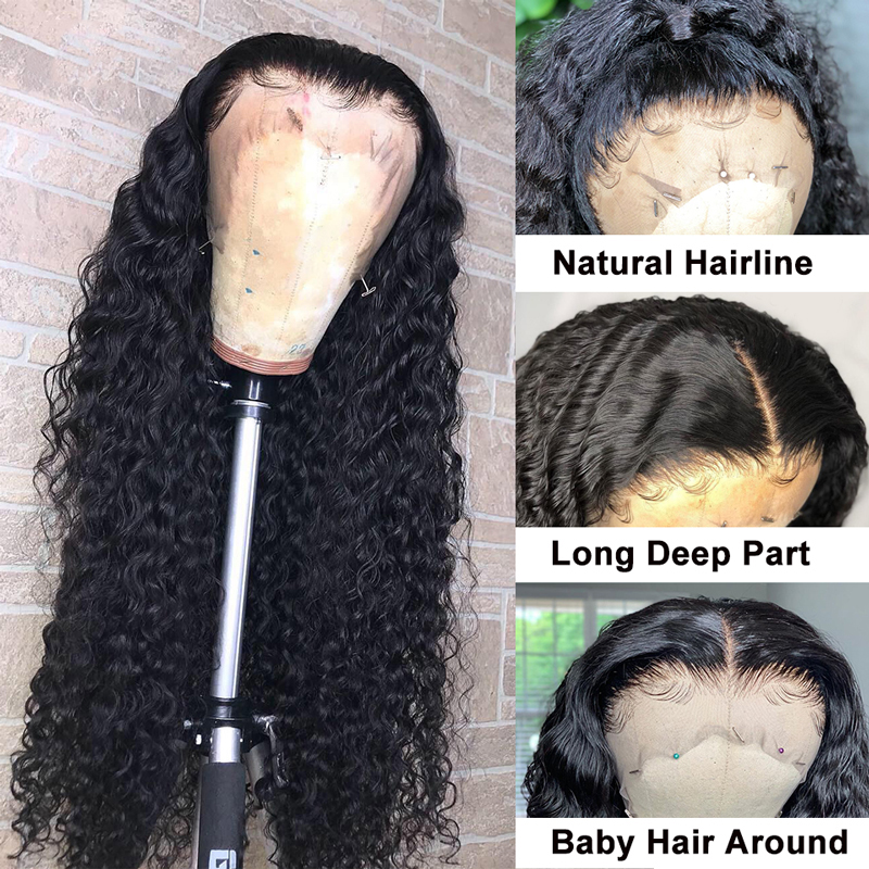 Honey Blonde And Black Lace Front Frontal Brazilian Deep Wave Lace Front Wig