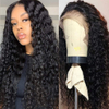 10A Brazilian HD Transparent Water Wave Lace Front Wigs Human Hair 