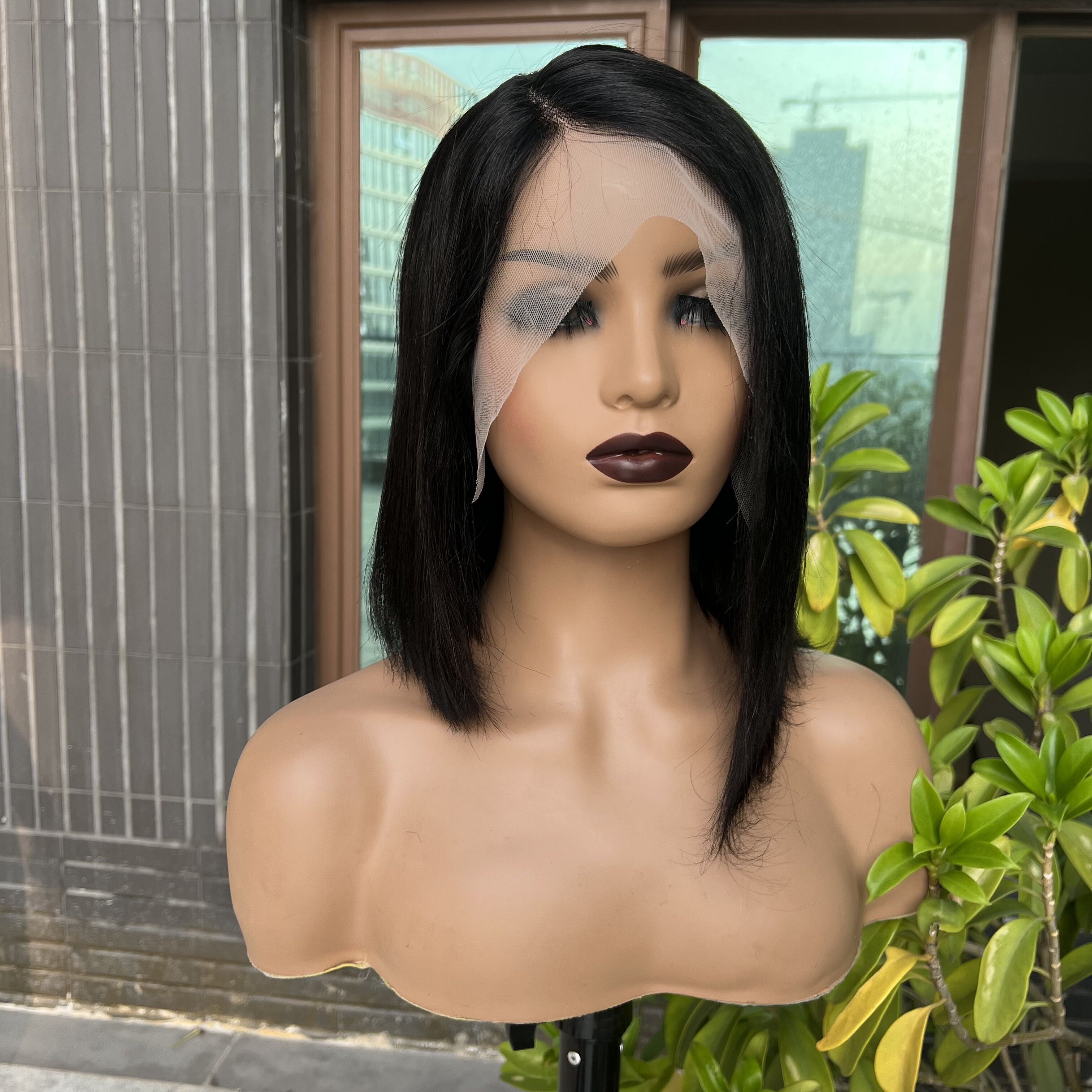 8 To 14Inch 13x4 Lace Front 150% Density Short Side Part Bob Wig
