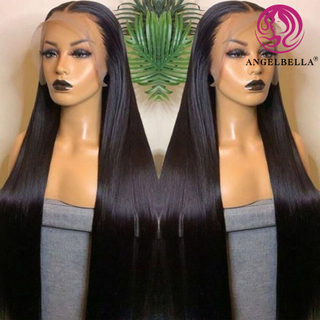 AngelBella Queen Doner Virgin Hair Peruvian Hair Wig HD Lace Human Hair Glueless Double Drawn Vietnamese Hair Super Quality Wigs Full Lace Wig