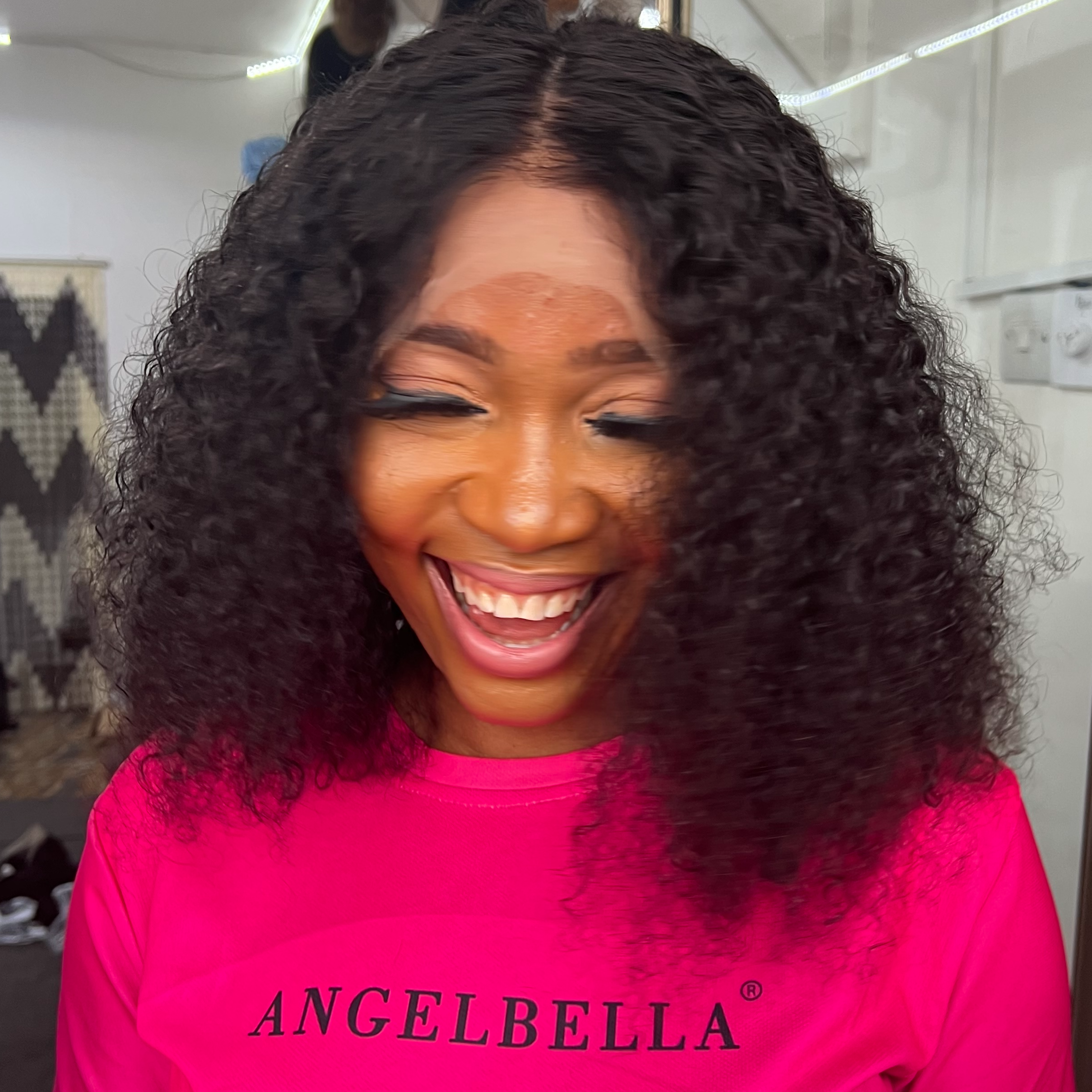 AngelBella DD Luxury Hair Human Hair Natural Transparent Lace Frontal Wig Raw Virgin Human Hair Lace Front Wig